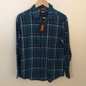 NEW Bass Outdoors Boys Plaid Flannel